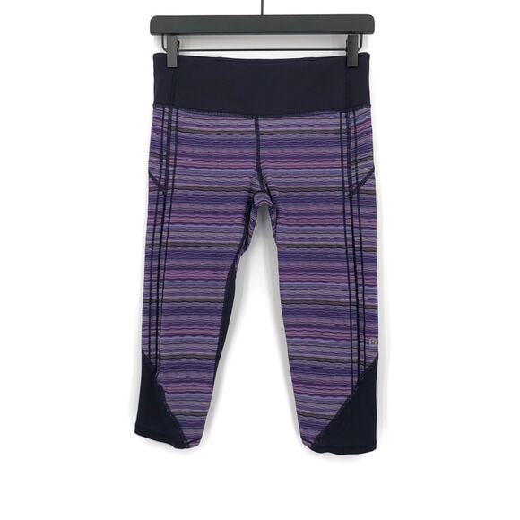 LULULEMON Vent It Out Crop Legging Space Dye Twist Ultra Violet Naval Blue 8? - Picture 1 of 6